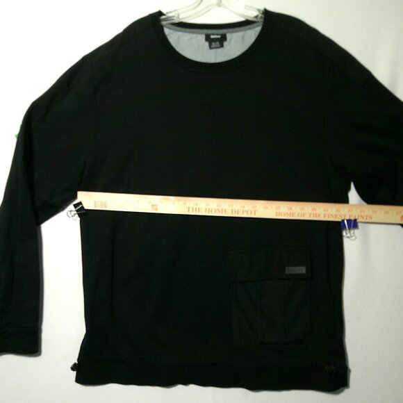 DKNY Mens XXL. Black Sweatshirt with Pocket in Front - Picture 5 of 8